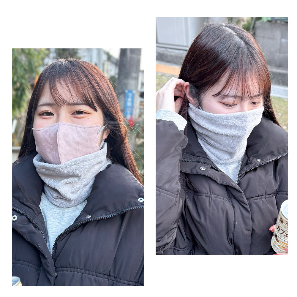 Qunature ネックウォーマー 薄手フリース 春 秋 冬 防寒