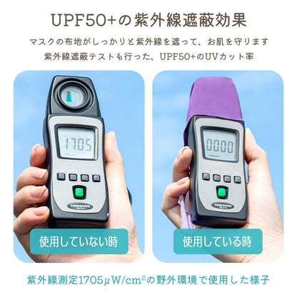 Qunature UVカットフェイスカバー 接触冷感 UPF50+ 吸汗速乾 マスク 商品画像7