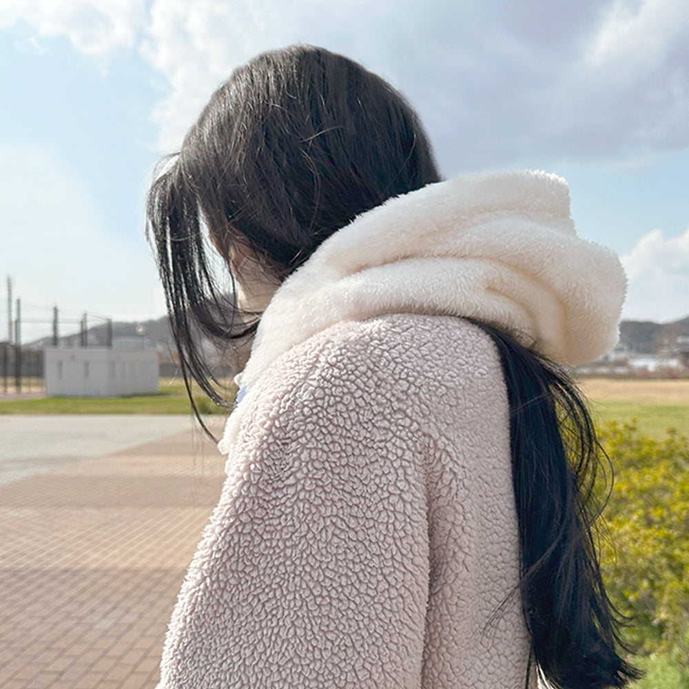 Qunature バラクラバ 厚手ボアフリース 着用イメージ