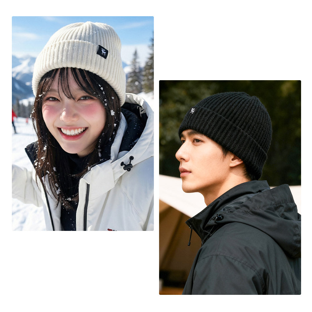Qunature ニット帽 アクリル100% 深め 耳まで暖か 防風 男女兼用