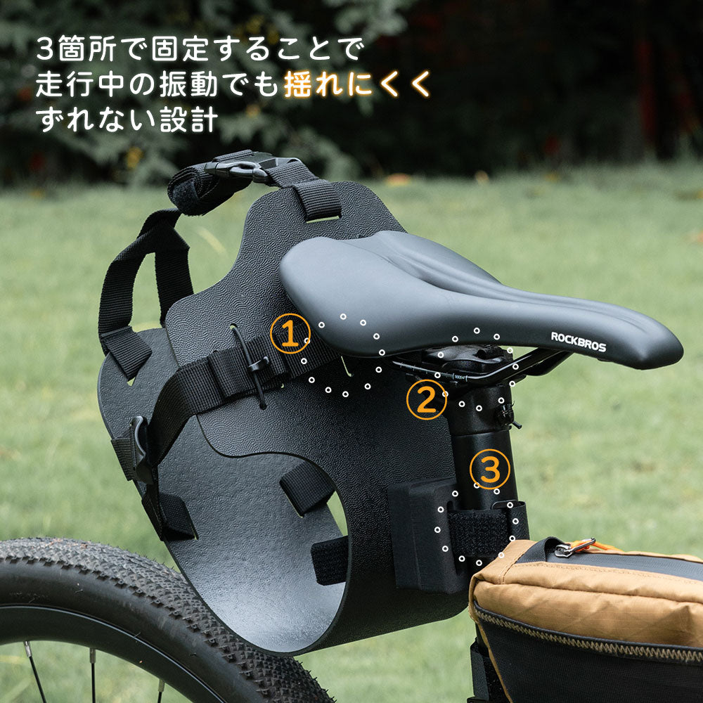 Qunature サドルバッグホルダー 3点固定 ワンタッチ着脱 高密度PP板 自転車 商品画像4