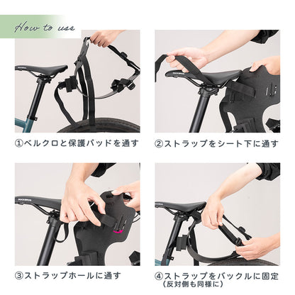 Qunature サドルバッグホルダー 3点固定 ワンタッチ着脱 高密度PP板 自転車 商品画像9