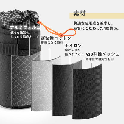 Qunature ドリンクホルダーバッグ 保温保冷 巾着式 軽量76g 1L 多層構造 商品画像7