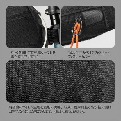 Qunature トップチューブバッグ 自転車 防水 超スリム 2WAY固定 ロードバイク 商品画像8