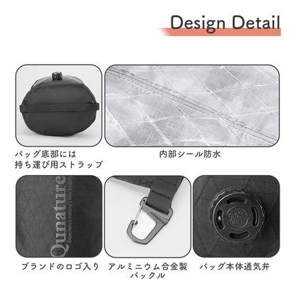 Qunature ドライバッグ 完全防水 シームテープ加工 エアバルブ搭載 ロールトップ 商品画像8