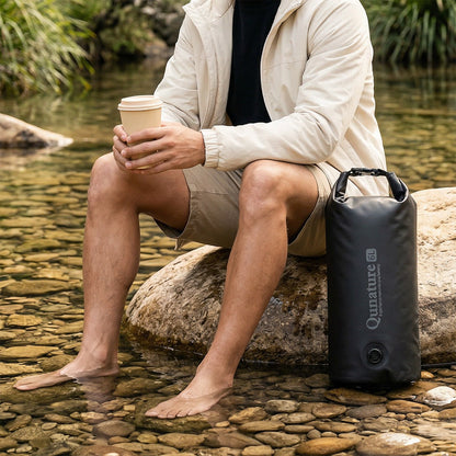 Qunature コンプレスドライバッグ 6L 防水仕様 エアバルブ搭載 マグネットマウント付属
