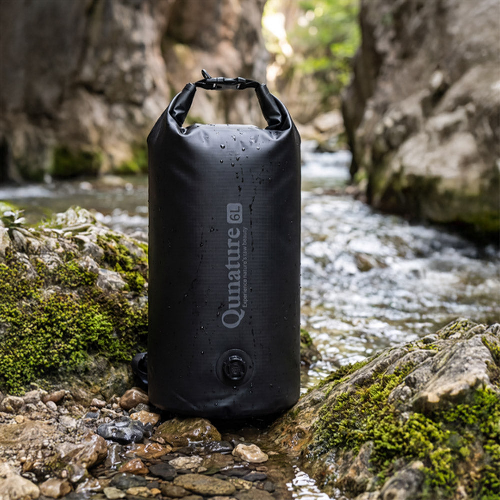 Qunature コンプレスドライバッグ 6L 防水仕様 エアバルブ搭載 マグネットマウント付属