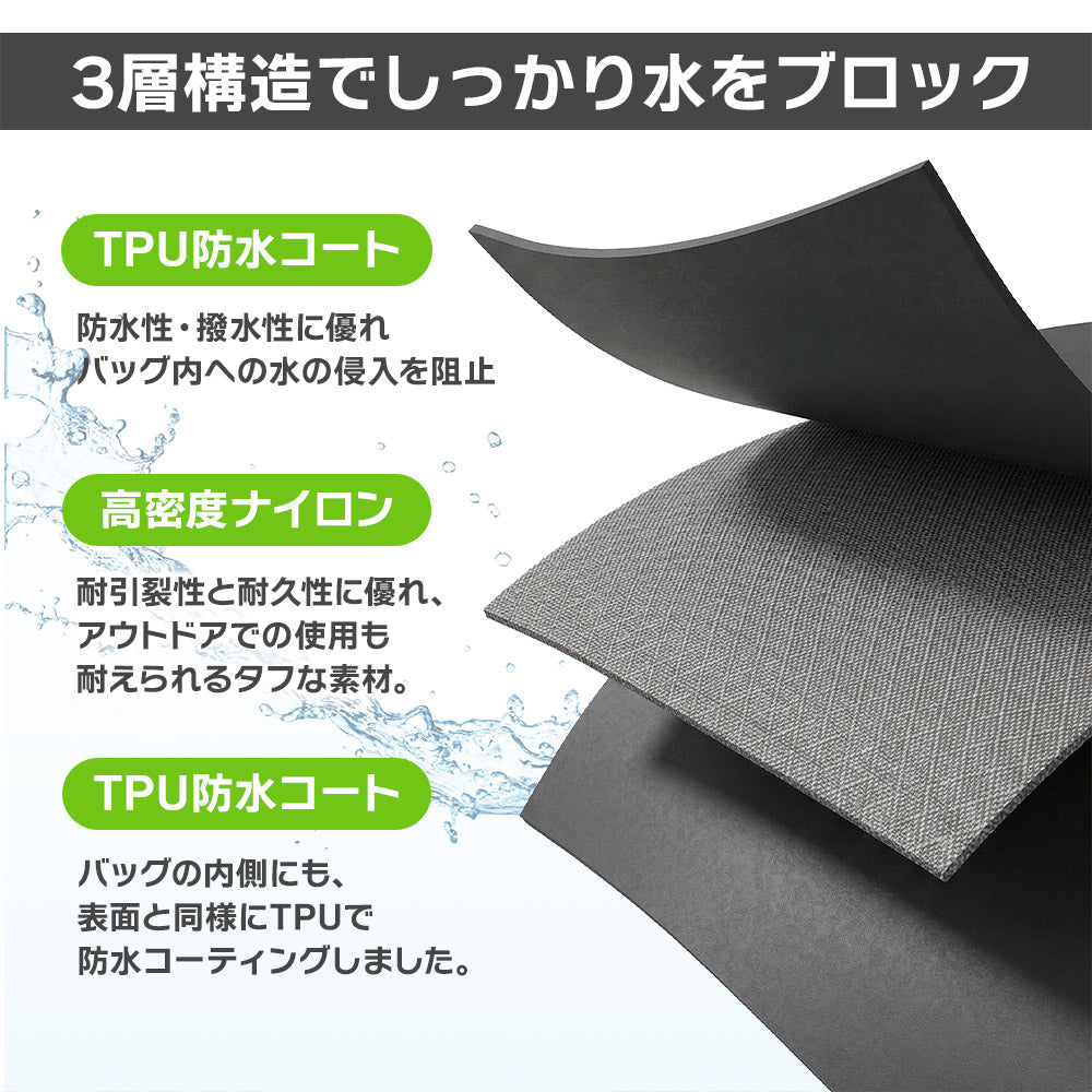 Qunature コンプレスドライバッグ 6L 防水仕様 エアバルブ搭載 マグネットマウント付属