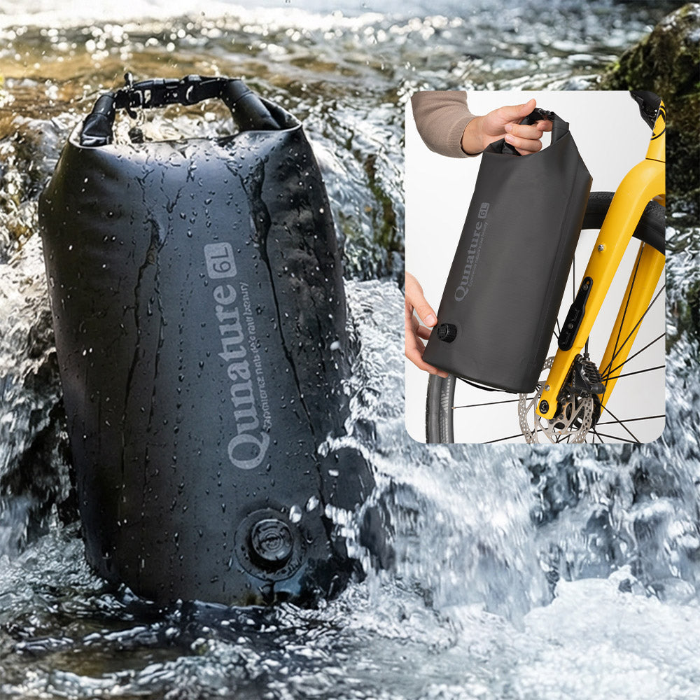 Qunature コンプレスドライバッグ 6L 防水仕様 エアバルブ搭載 マグネットマウント付属