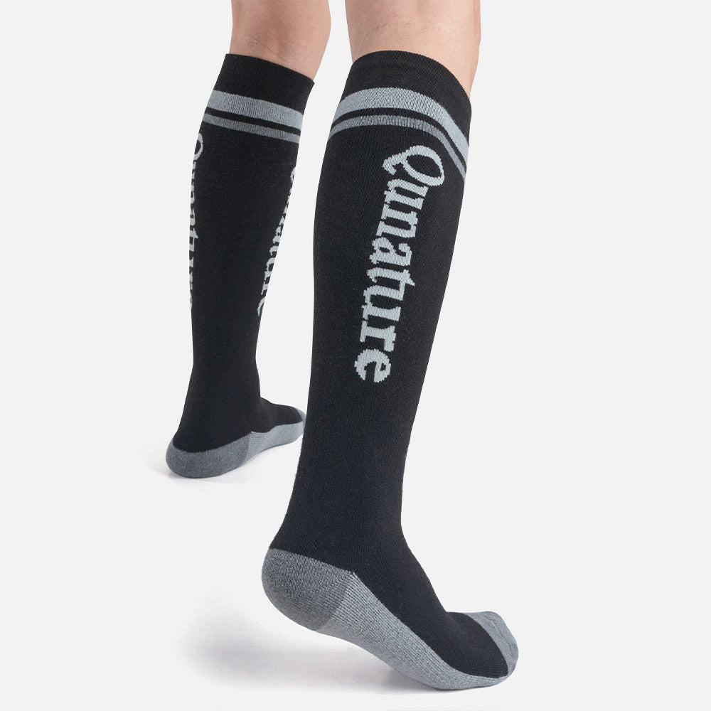 Qunature ウールソックス 極厚手 ハイソックス 保温 男女兼用