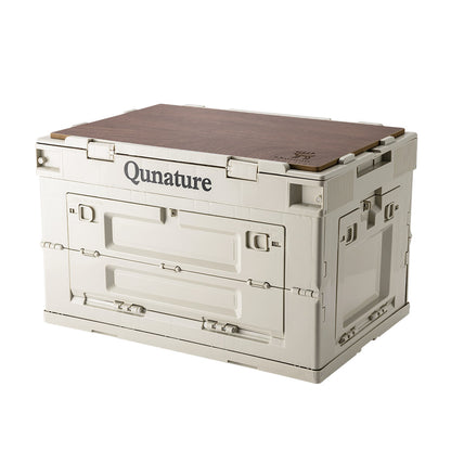 Qunature 折りたたみコンテナボックス 60L 天板あり