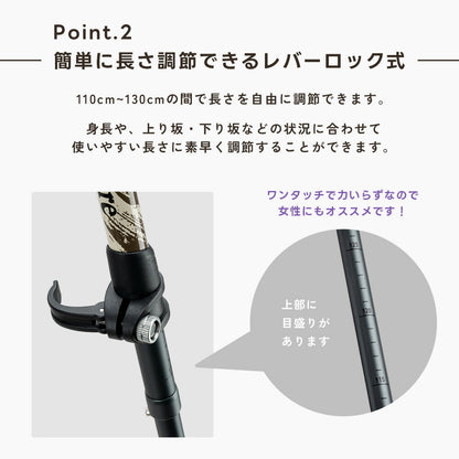 Qunature トレッキングポール 三段折りたたみ 7075アルミ 2本セット 商品画像5