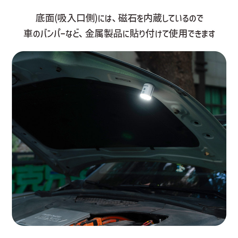 Qunature 電動ハンディエアポンプ Type-C充電式 空気抜き対応 ランタン機能搭載