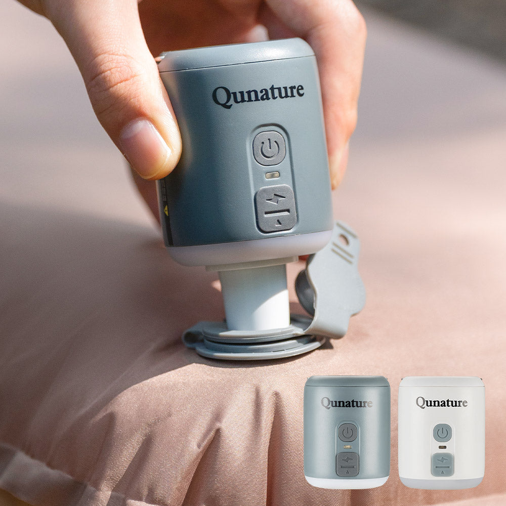 Qunature 電動ハンディエアポンプ Type-C充電式 空気抜き対応 ランタン機能搭載