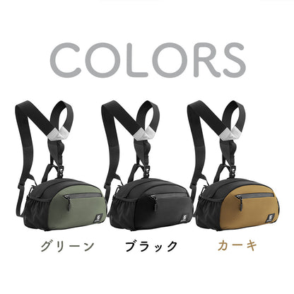 Qunature ウエストバッグ 7.9L Y字型ショルダーストラップ 背圧分散システム
