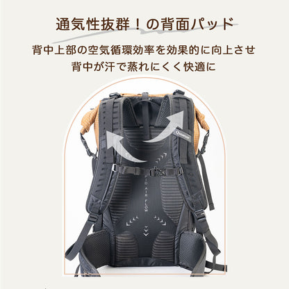 Qunature バックパック 30L+5L 拡張 ハイドレーション対応 ホイッスル付き 商品画像9