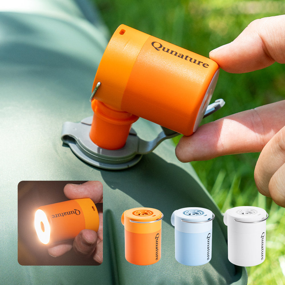 Qunature 電動エアーポンプ 送風/吸引 小型 LEDランタン機能 マグネット内蔵 60010900
