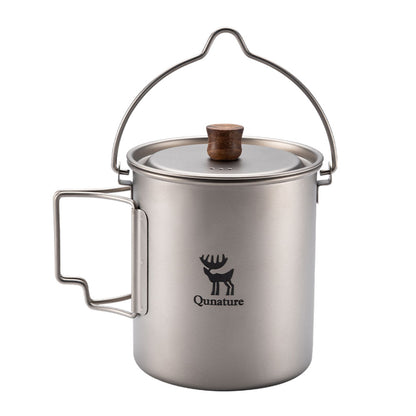 Qunature チタンマグカップ 750ml 本体(白背景)