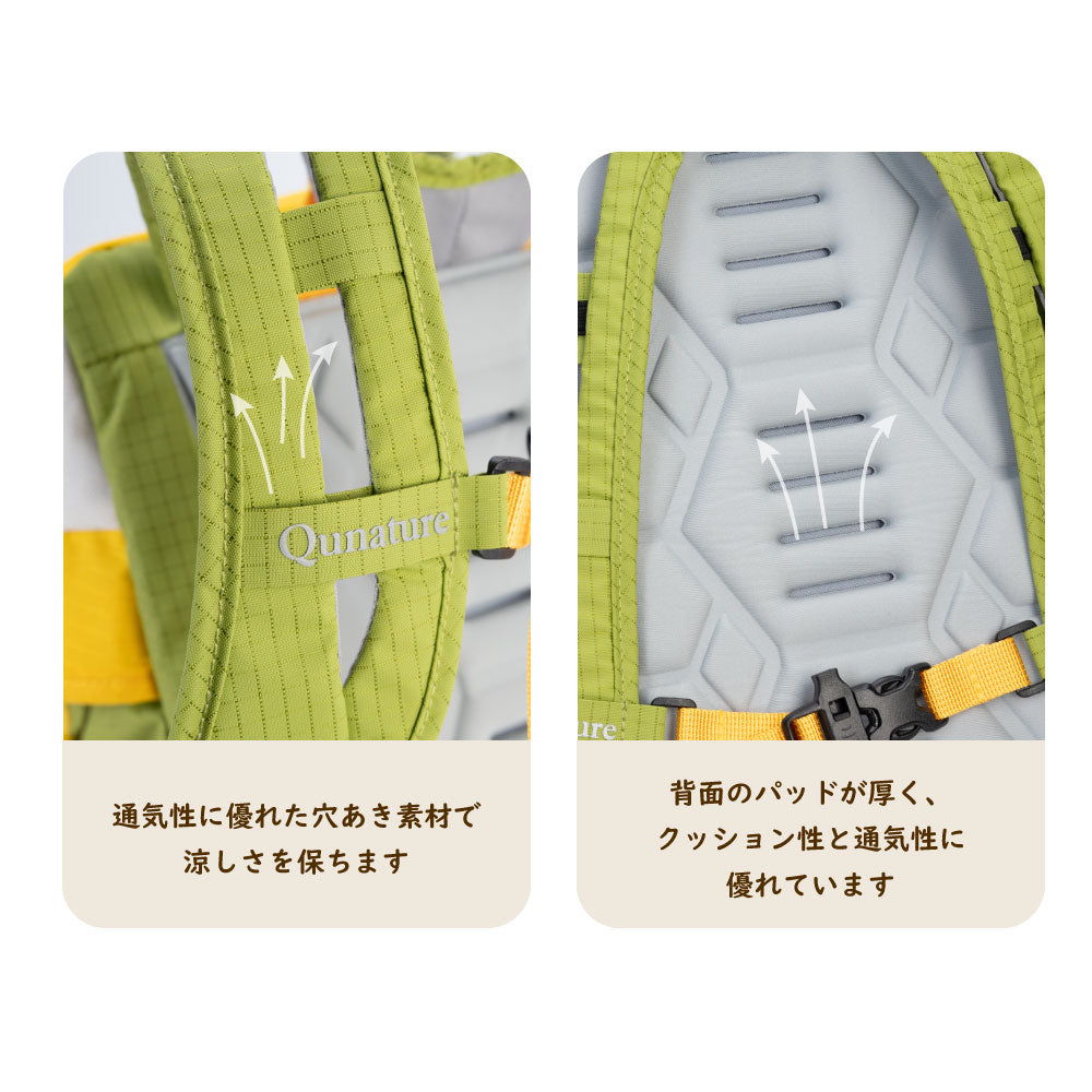 Qunature キッズリュック 8L 撥水 ホイッスル付き 反射テープ 子供用 商品画像4