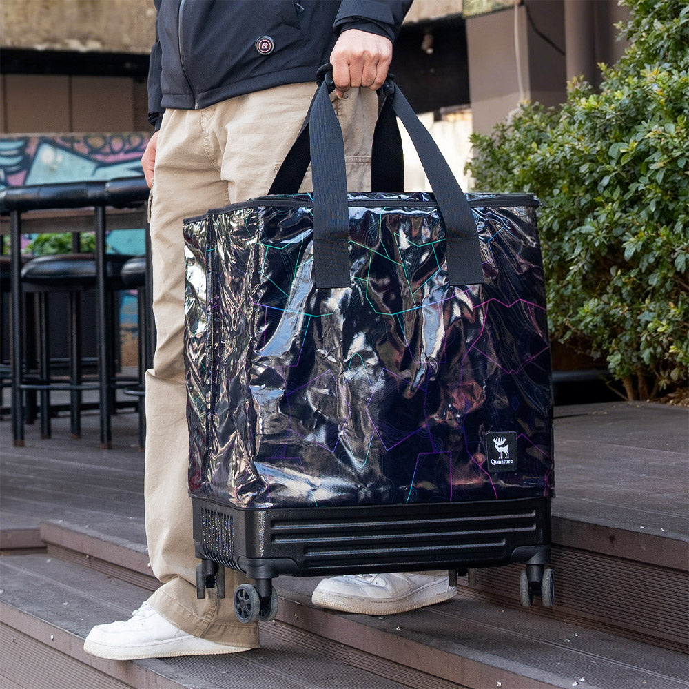 Qunature ショッピングキャリーカート 75L 耐荷重50kg 折りたたみ