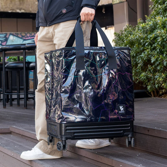 Qunature ショッピングキャリーカート 75L 耐荷重50kg 折りたたみ